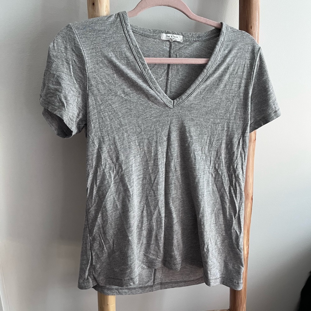 Rag & Bone Grey V-Neck T-Shirt